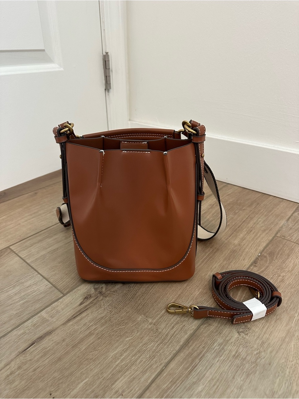 Zara Classic Brown Bucket Bag